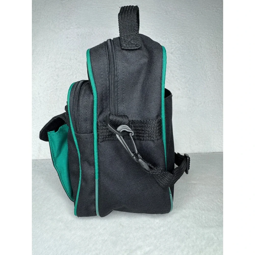 Olympia Travelers Friend Crossbody Bag Black Green Canvas Messenger Travel Small